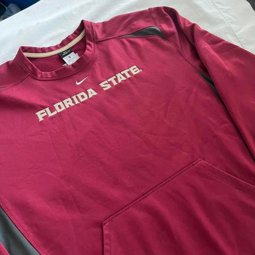 Nike Florida State Seminoles FSU Center Swoosh Crewneck Sweatshirt Size XL